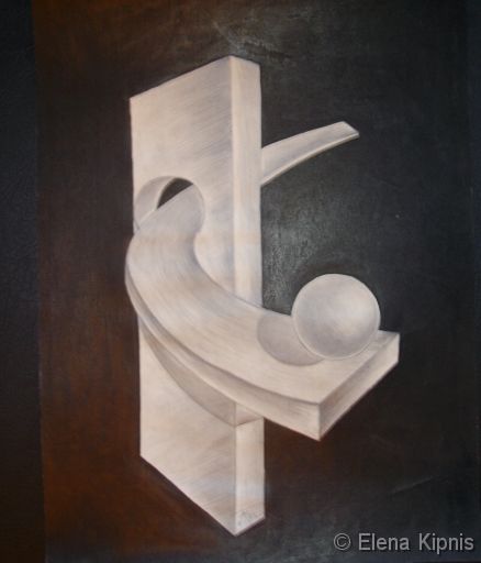 10 - Komposition Gipsfiguren Tusche, Bleistift, 36 x 50 cm